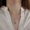 Diamond-Accented Star of David & Western Wall 14K Gold Pendant Necklac