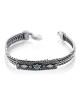 Bracelet unisexe étoile de David en argent sterling (avec pierre précieuse turquoise