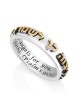 Bague de luxe « Guard You » en argent sterling plaqué or - Psaumes 91:11 (Il