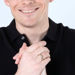 Deluxe Gold-Plated Sterling Silver 'Guard You' Ring - Psalms 91:11 (He