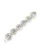 Bracelet cercle de créateur romain en verre et argent