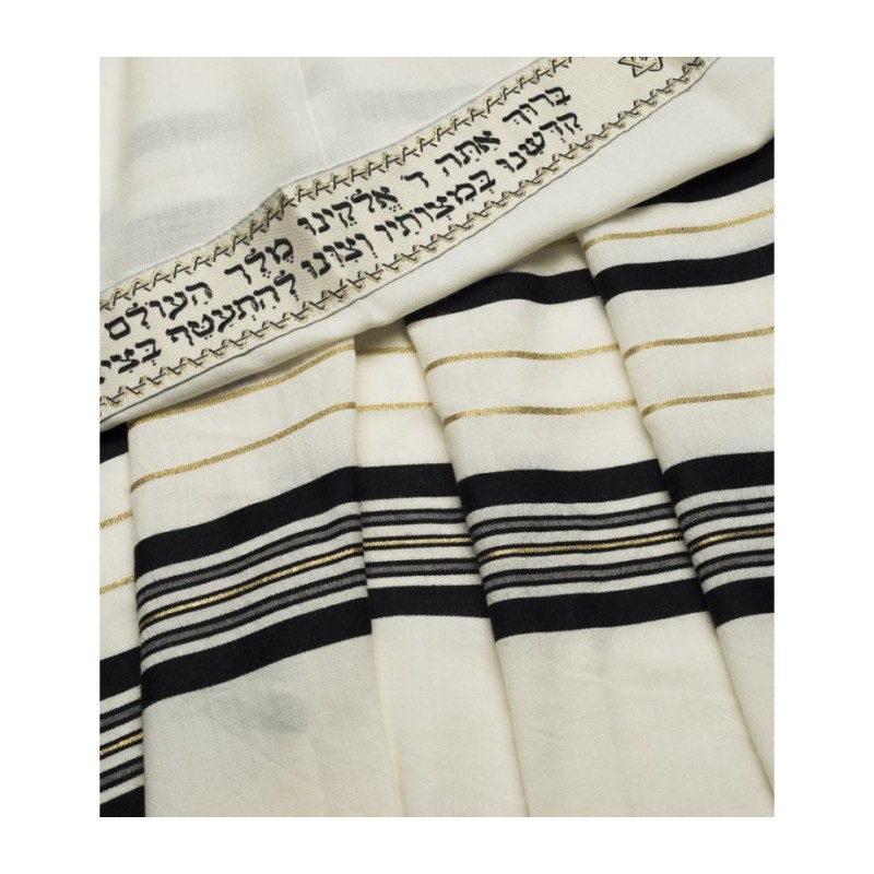 Talitnia Wool Tallit Traditional Kosher P... | Jewish Gift from Israel