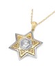 Anbinder Jewelry Pendentif étoile de David en or 14 carats avec diamants (couleur O