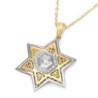 Anbinder Jewelry 14K Gold Star of David Pendant with Diamonds (Color O