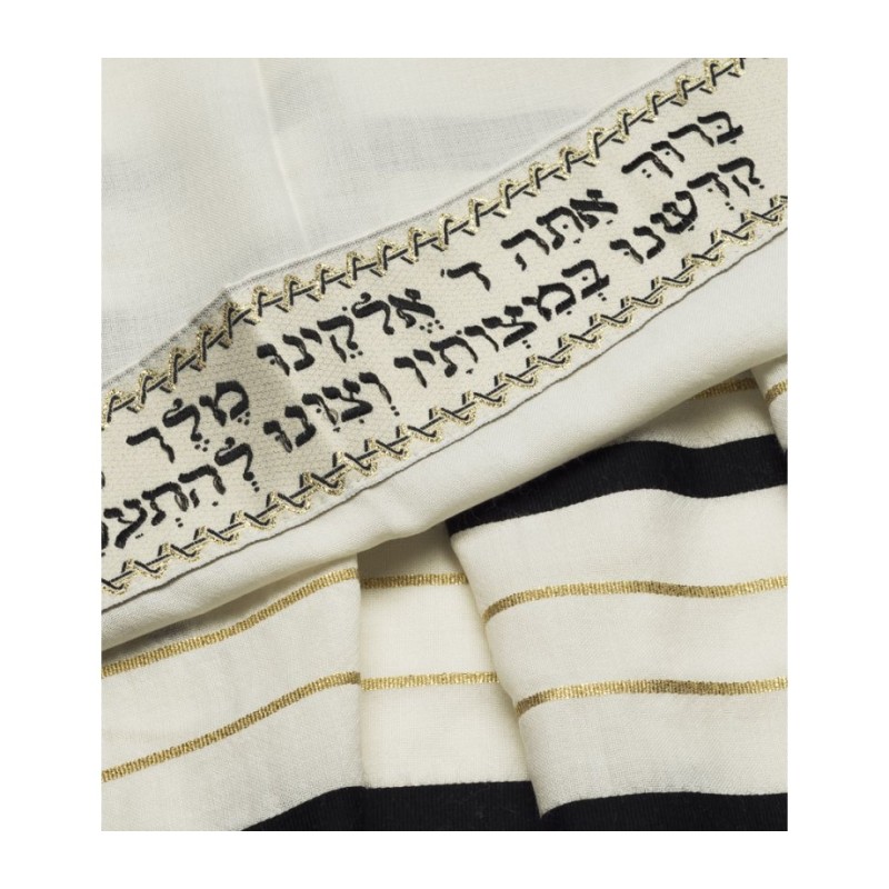 Talitnia Wool Tallit Traditional Kosher P... | Jewish Gift from Israel