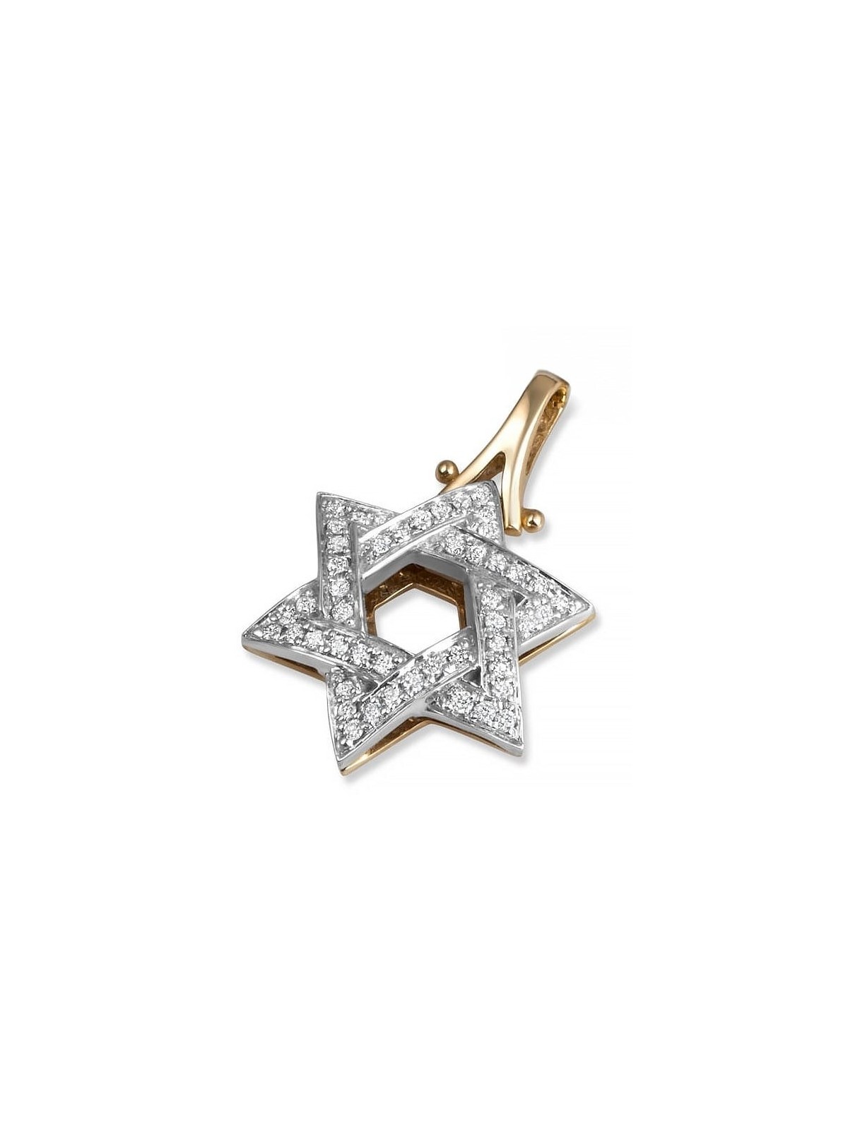 Pendentif étoile de David attenant en or 14 carats