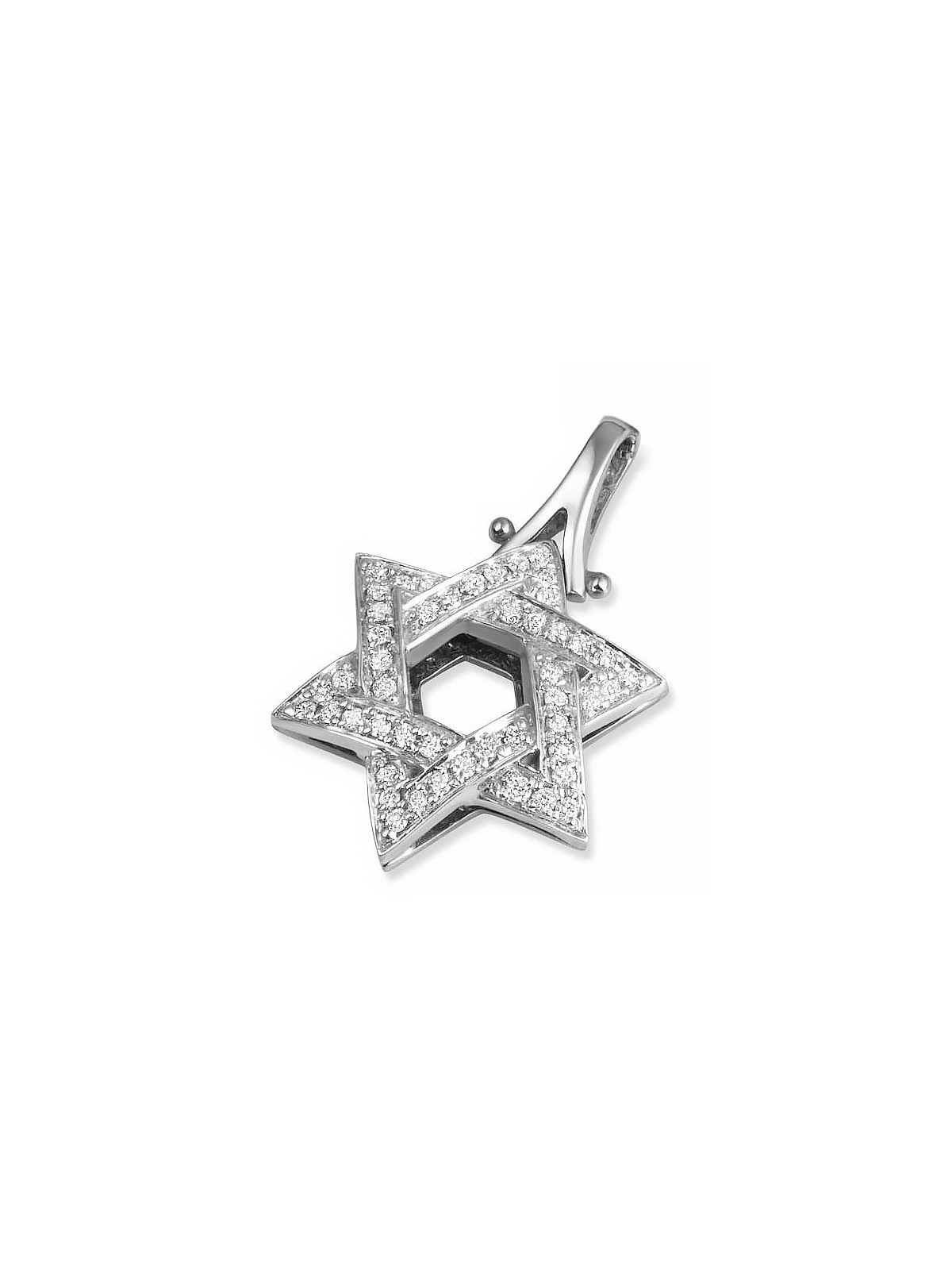 Pendentif étoile de David attenant en or 14 carats