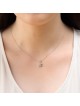 14K Yellow & White Gold Diamond Star of David Pendant with Blue Enamel
