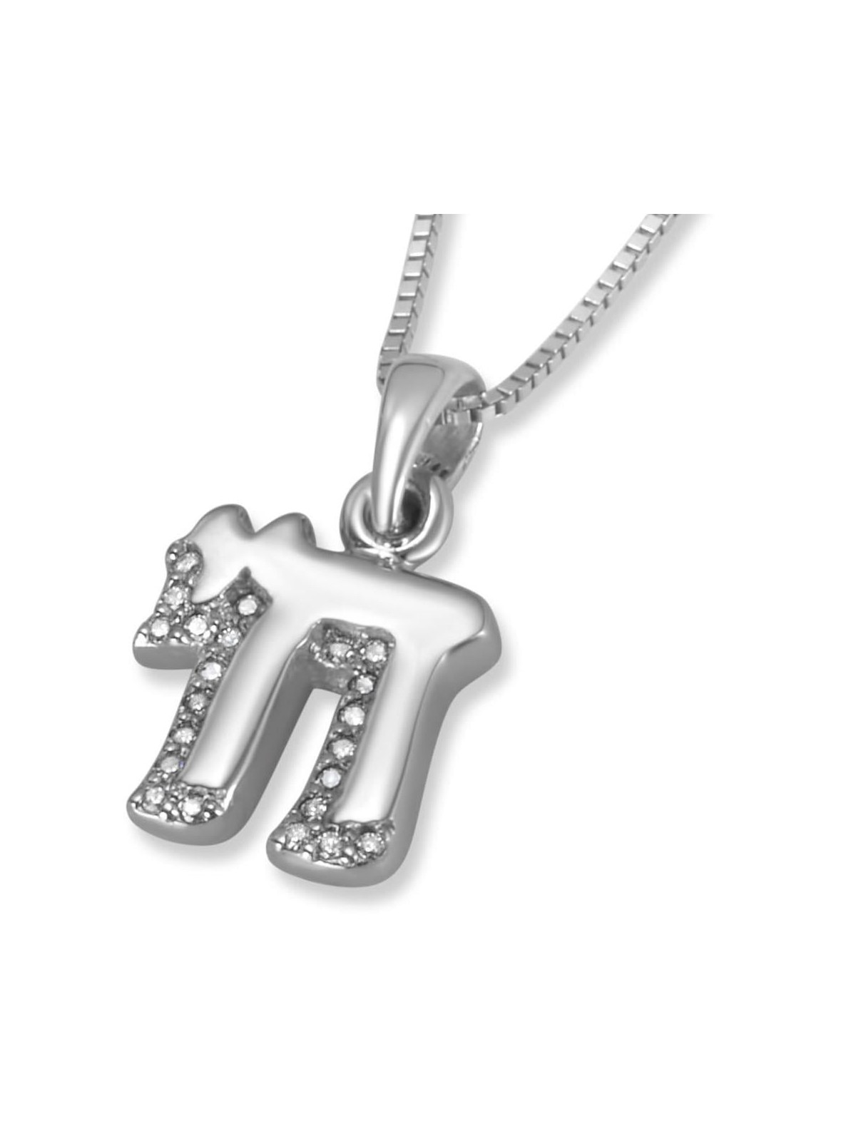 תליון צ'אי זהב 14K עם יהלום 'צל'