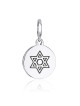 Marina Jewelry Silver Star of David Circle Pendant Charm