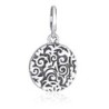 Marina Jewelry Silver Star of David Circle Pendant Charm