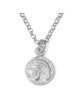 Solid Sculpted Sterling Silver Heh Pendant Necklace