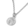 Solid Sculpted Sterling Silver Heh Pendant Necklace
