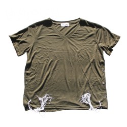 Adult Khaki T Shirt with Tzitzit | Tzitzit T-Shirt