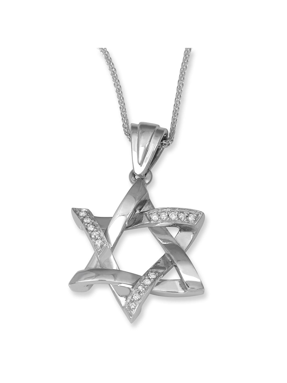 Anbinder Jewelry Stylish Diamond-Accented 14K Gold Star of David Penda