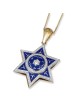 Anbinder Jewelry Two-Toned 14K Gold and Blue Enamel Star of David Pend