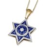 Anbinder Jewelry Two-Toned 14K Gold and Blue Enamel Star of David Pend
