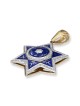 Anbinder Jewelry Two-Toned 14K Gold and Blue Enamel Star of David Pend