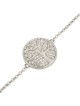 Bracelet Arbre de Vie Circulaire en Argent Sterling 925 avec Zircon Blanc S