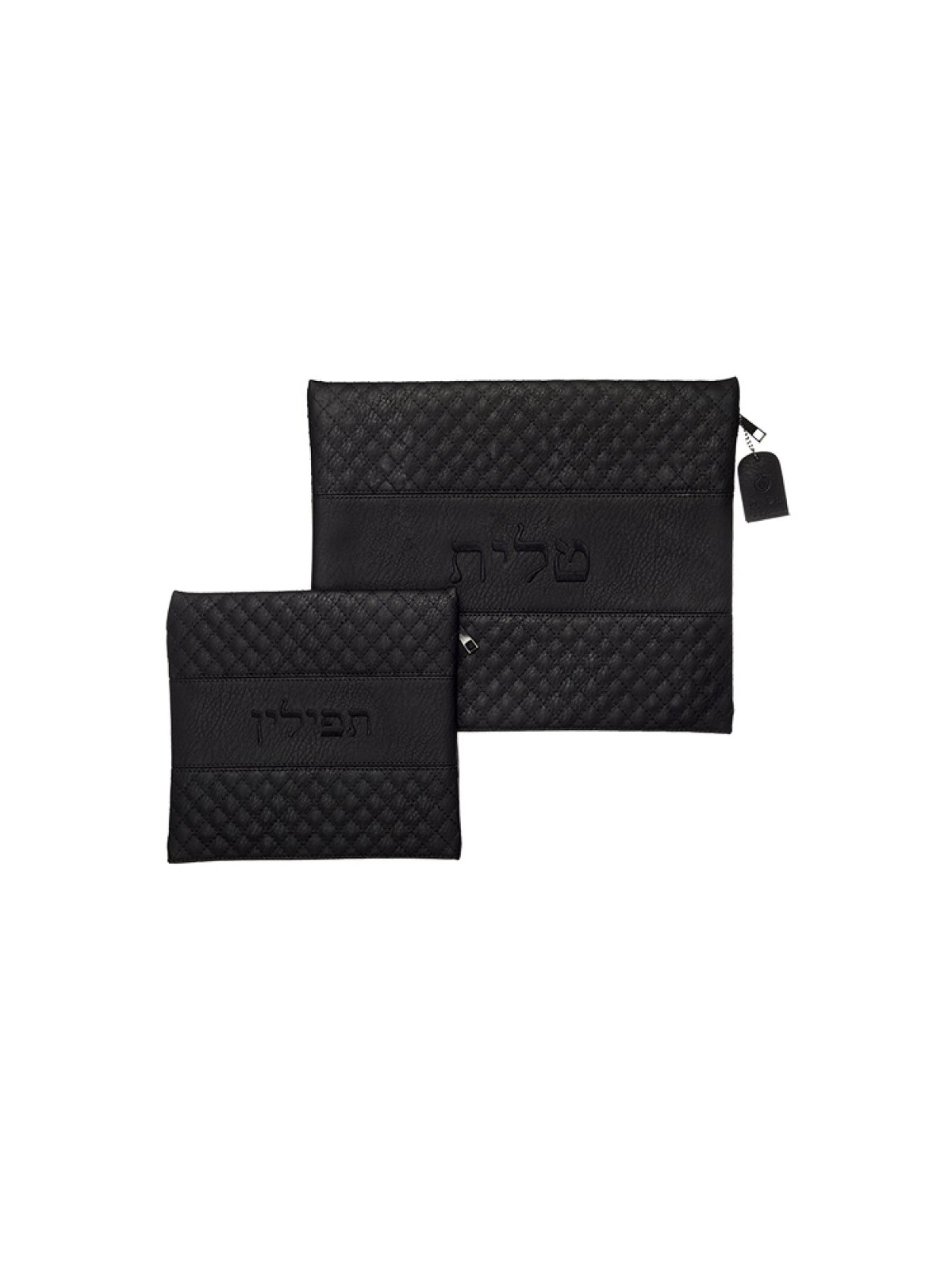 Faux Leather Tallit and Tefillin Bag Set Bl... | Talit & Tefillin Bags