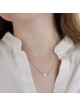Collier pendentif cœur orné de diamants en or jaune 14 carats