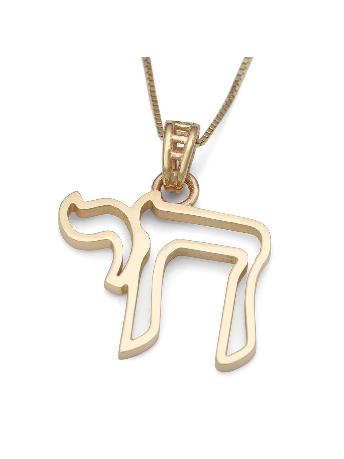 14K Gold Chai Pendant Necklace