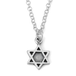 Double Sided Silver Star of David Necklace