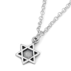 Double Sided Silver Star of David Necklace