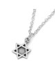 Double Sided Silver Star of David Necklace