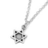 Double Sided Silver Star of David Necklace