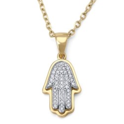 Anbinder Jewelry Diamond Hamsa 14K Gold Pendant