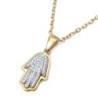 Anbinder Jewelry Diamond Hamsa 14K Gold Pendant