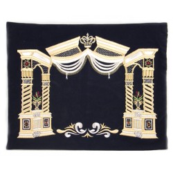 Dark Blue Velvet Tallit Tefillin Bags Gold ... | Talit & Tefillin Bags