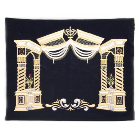 Dark Blue Velvet Tallit Tefillin Bags Gold ... | Talit & Tefillin Bags
