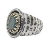 Angels' Names: Silver and Gold Kabbalah Ring with Labradorite Stone