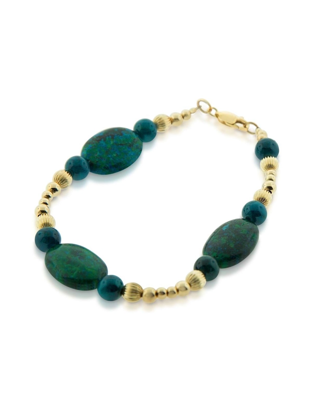 Three Eilat Stones Gold Filled Bracelet