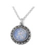 Woman of Valor: Silver Necklace with Large Opalite Stone Dome