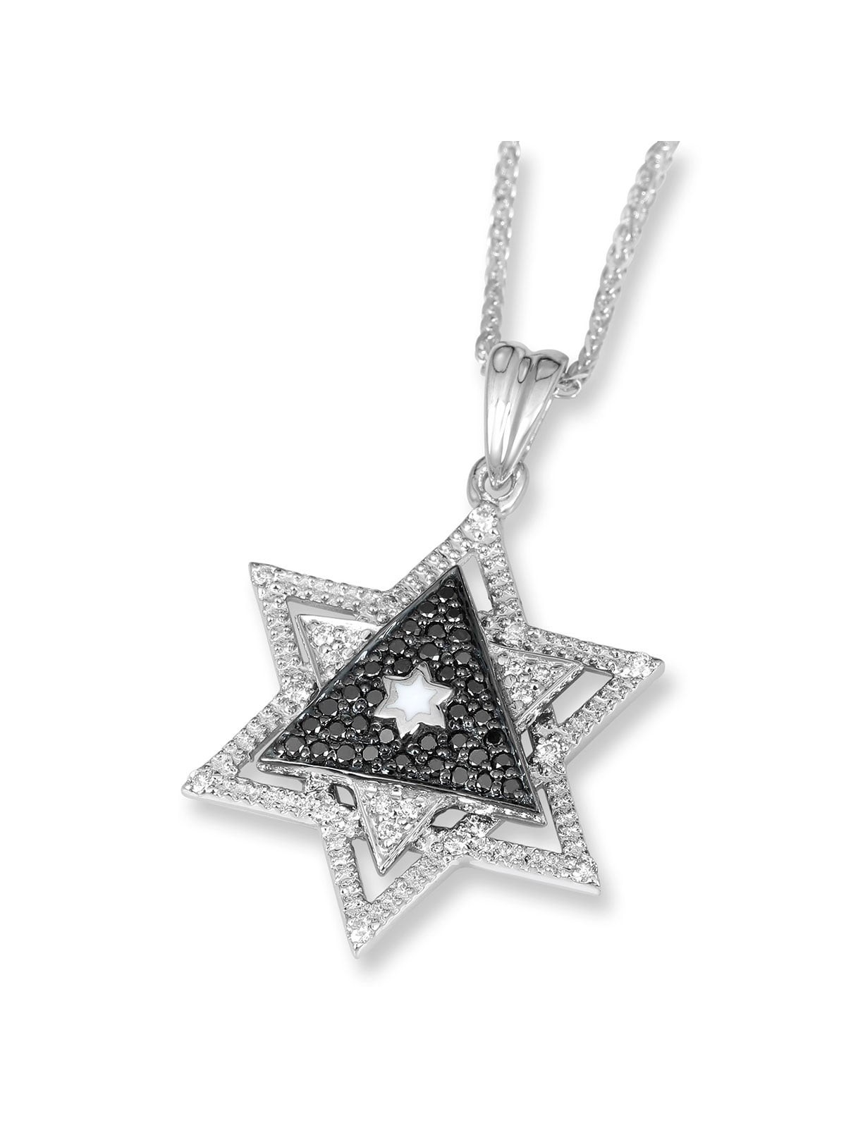 Anbinder Jewelry 14K White Gold Luxurious Diamond-Accented Star of Dav