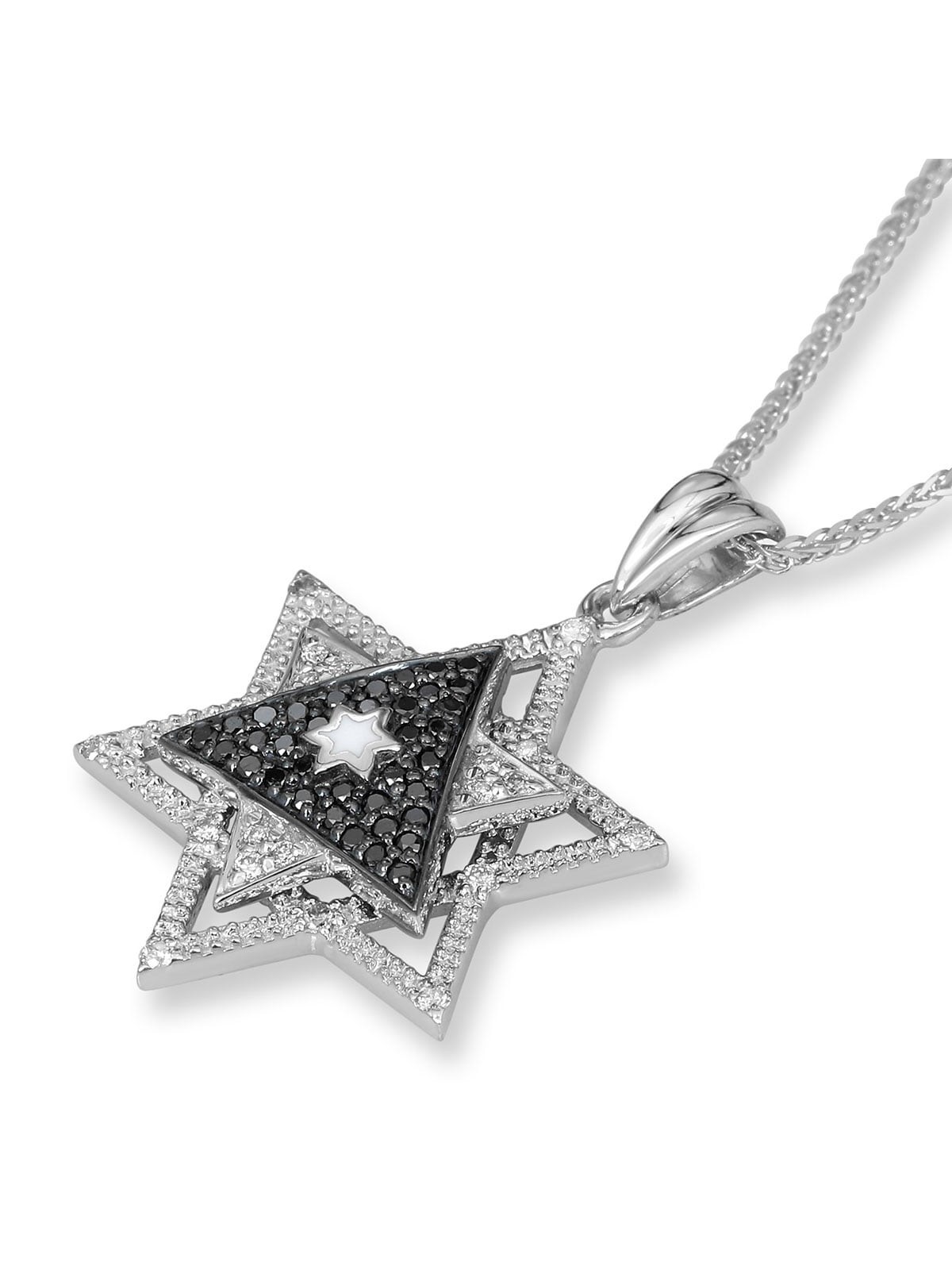 Anbinder Jewelry 14K White Gold Luxurious Diamond-Accented Star of Dav