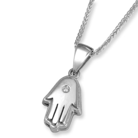 Anbinder Jewelry Pendentif Hamsa en or 14 carats avec diamant (choix de couleur)