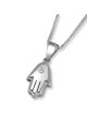 Anbinder Jewelry 14K Gold Hamsa Pendant With Diamond (Choice of Color)