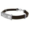 Shema Israel: Silver and Leather Bracelet with Stars of David - Choice