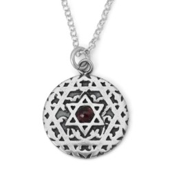 Kabbalistic Priestly Blessing: Silver Filigree Star of David Necklace
