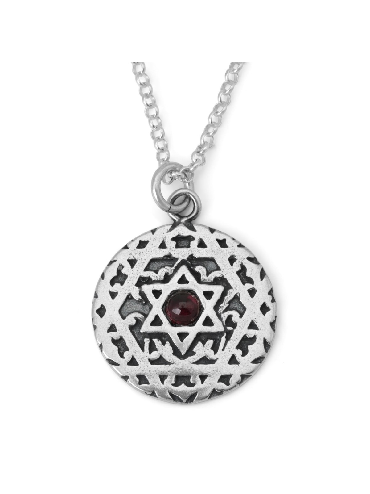 Kabbalistic Priestly Blessing: Silver Filigree Star of David Necklace