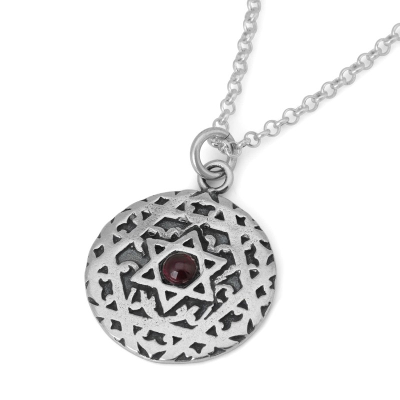 Bénédiction sacerdotale kabbalistique : Collier étoile de David en filigrane d’argent