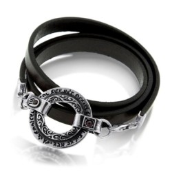 Priestly Blessing & Ana Bekoach: Brown Leather and 2-Sided Silver Whee