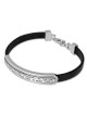 Sterling Silver and Leather Bracelet with Engraved Priestly Blessing