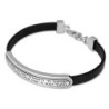 Sterling Silver and Leather Bracelet with Engraved Priestly Blessing