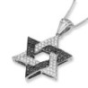 Anbinder Jewelry Designer 14K White Gold Star of David Pendant With Wh