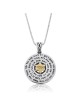 72 Holy Names: Silver Disk & Gold Star of David Kabbalah Necklace